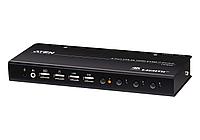 ATEN 4-портовый KVMP -переключатель USB, HDMI 4K (кабели в комплекте) CS784H
