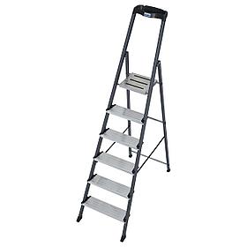 Cтремянка анодированная KRAUSE "MONTO" SECURO 1х6 126443