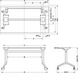 Складной стол TF441 на колесах 1600мм, фото 4