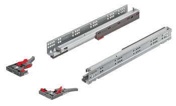Направляющие скрытого монтажа с плавным закрыванием полного выдвижения 450мм, фото 1
