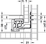 Направляющие скрытого монтажа с плавным закрыванием полного выдвижения 450мм, фото 2