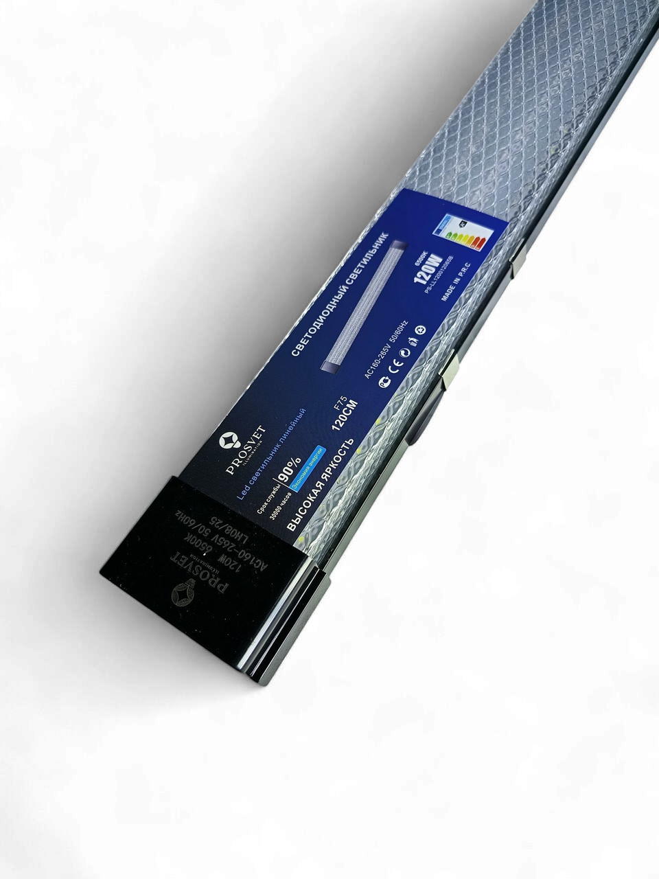 LED линейный светильник 120W 6500К Призма IP20 черный PROSVET, фото 1