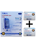 Fora глюкометр Comfort Plus G30a + Тест-полоски для глюкометра Fora Comfort 100 шт