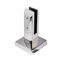 Стеклодержатель напольный квадратный для стеклянного ограждения лестницы и перил| 904C-P | Хром