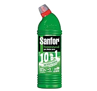 Средство для мытья сантехники 750мл Sanfor UNIVERSAL 10 в 1 для разных поверхностей с хлором