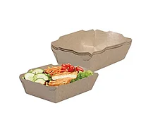 Контейнер бумажный Crystal Box 500мл без крышки 165х120х45мм, Double kraft с прямым дном (50 шт.)