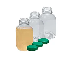 Бутылка пластиковая с крышкой 0,25л d-38мм квадратная (300 шт.)
