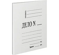 Скоросшиватель картонный "Дело" А4, 380г/кв.м. белый мелован, 28142