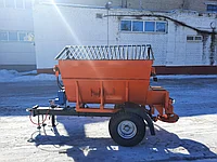 ПЕСКОРАЗБРАСЫВАТЕЛЬ ПОЛУПРИЦЕПНОЙ ПРР 1,0 ШНЕКОВЫЙ РАБОТАЕТ ОТ ВОМ ТРАКТОРА