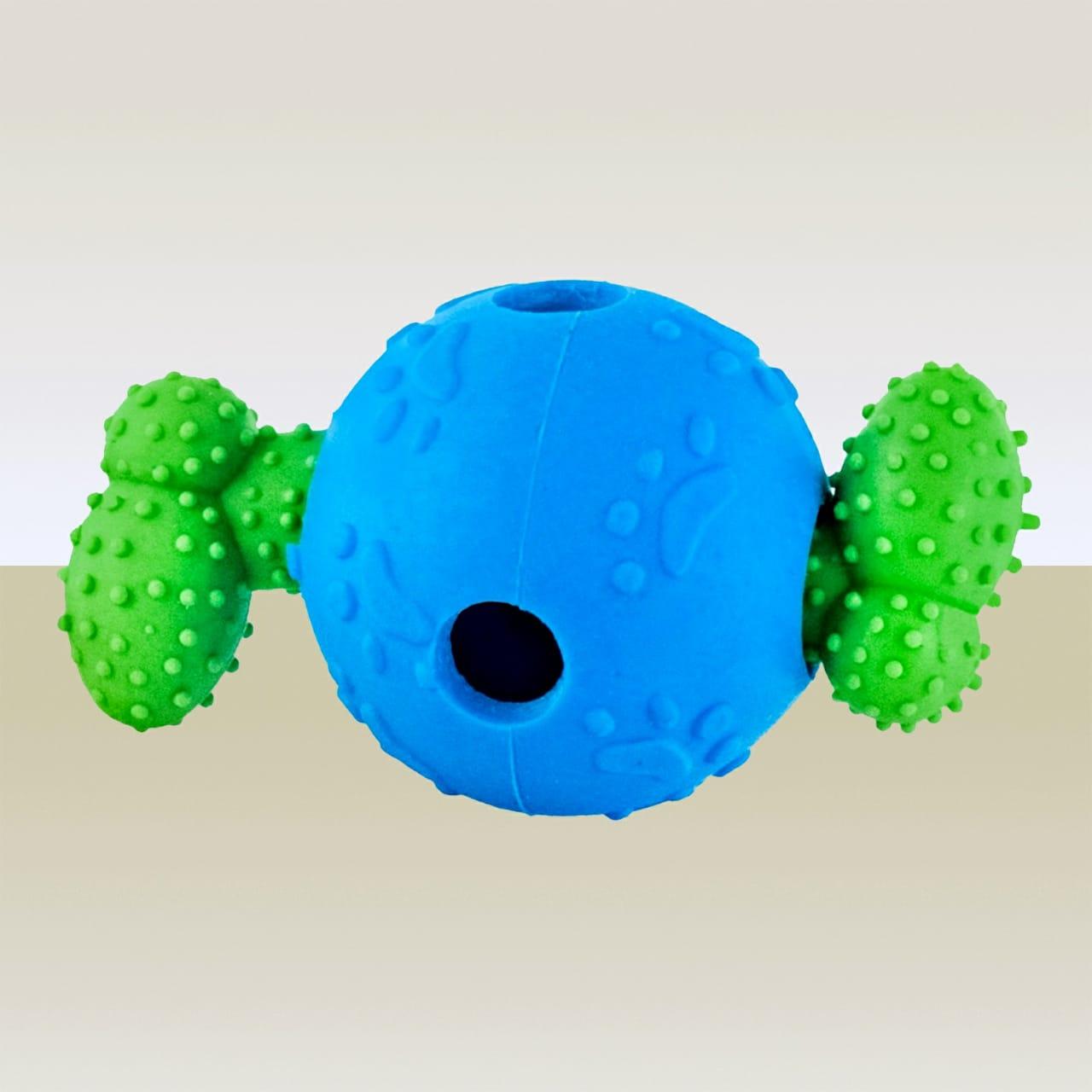 Игрушка-пищалка Wogy Мяч 6 см для собак с косточкой, фото 1