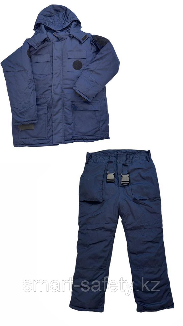 Костюм тёмно-синий утепленный, фото 1
