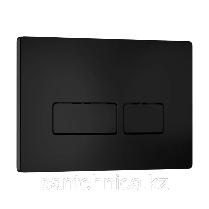 Кнопка смыва WAVE V2 универсальная ЧЕРНАЯ АБС прямоугольная