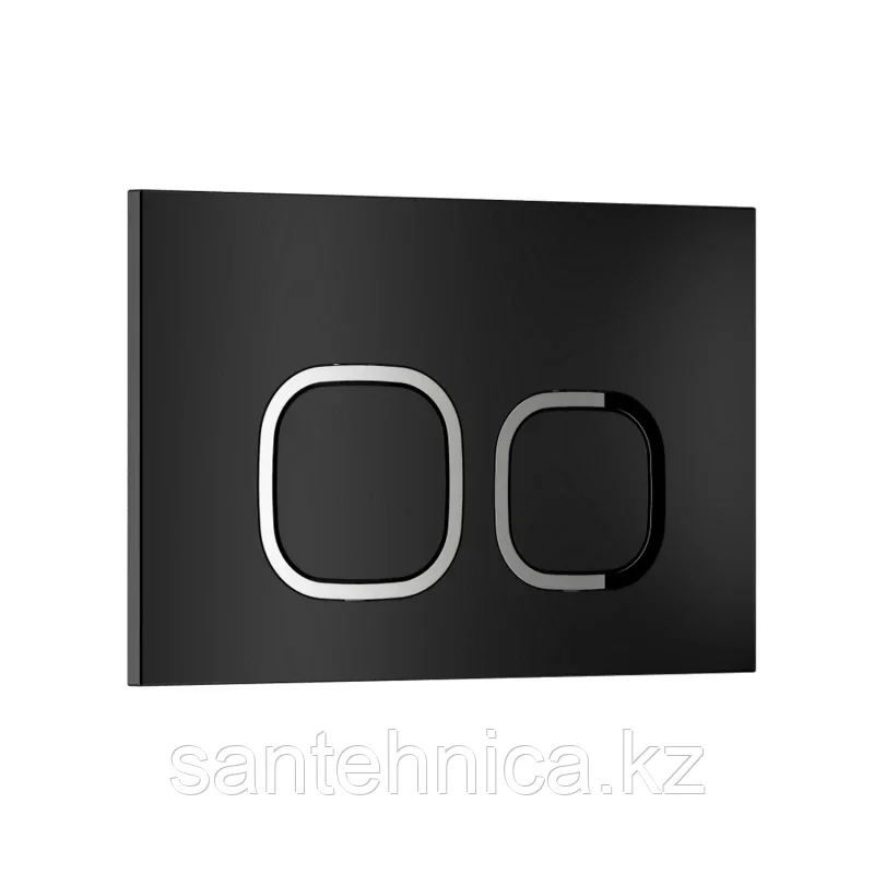 Кнопка смыва WAVE А2 универсальная ЧЕРНАЯ АБС квадратная