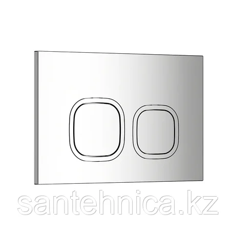 Кнопка смыва WAVE А3 универсальная ХРОМ АБС квадратная, фото 1