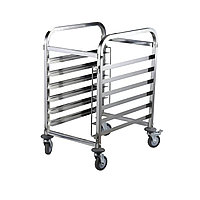 Нержавеющая сталь Тележка для противней 6 уровней 920×620×H965mm