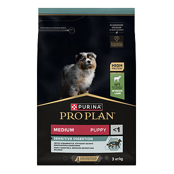 ProPlan (Проплан) Сенситив Сухой корм для щенков средних пород с ягненком, 3 кг