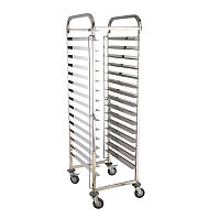 Нержавеющая сталь Тележка для противней 15 уровней 470×620×H1720mm