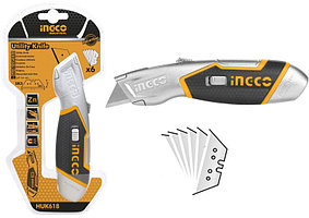 INGCO Нож строительный  INDUSTRIAL/в комплекте 6 лезвий SK5