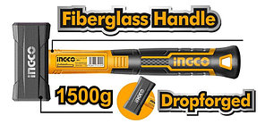 INGCO Молоток каменщика INDUSTRIAL 1000гр с фибергласовой рукояткой