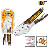 INGCO Клещи зажимные 250мм 10" CrV/ 38-48 HRC