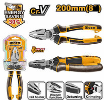 INGCO Плоскогубцы комбинированные с увеличенным рычагом INDUSTRIAL 200мм 8"