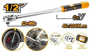INGCO Ключ динамометрический INDUSTRIAL 1/2" 530 мм/ 40-200 Hm