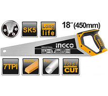 INGCO Ножовка по дереву INDUSTRIAL 450мм SK5 7TPI