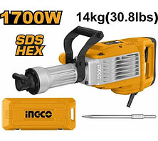 INGCO Молоток отбойный INDUSTRIAL 1700 Вт HEX 50 Дж кейс