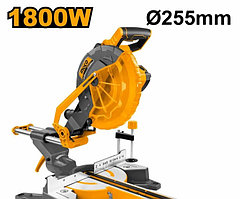 INGCO Пила торцовочная с протяжкой INDUSTRIAL 1800Вт 255x25.4 мм