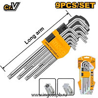 INGCO Набор шестигранников INDUSTRIAL 9 шт TORX Т10-Т50 мм Long
