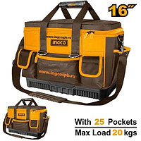 INGCO Сумка органайзер для инструментов INDUSTRIAL 16"/ max. нагрузка 20 кг/ 45х20х28 см