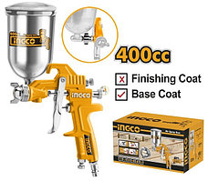 INGCO Краскораспылитель пневматический с верхним бачком/ V=0,4 л./ сопло 1,5 мм