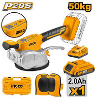 INGCO Машина аккумуляторная вибрационная для плитки 20W Li-ion/ Ø присоски 125мм/ 1x2 Ач