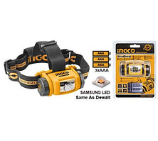 INGCO Фонарь налобный светодиодный 200 Лм INDUSTRIAL