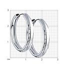 Серьги конго из серебра с алмазной гранью SOKOLOV 94140063 серебро с родием, фото 4