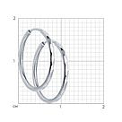 Серьги конго из серебра с алмазной гранью SOKOLOV 94140072 серебро с родием коллекц. SKLV, фото 4