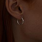 Серьги конго из серебра с алмазной гранью SOKOLOV 94140071 серебро с родием коллекц. SKLV, фото 2