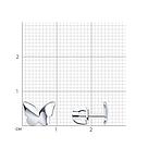 Серьги-пусеты из серебра SOKOLOV 94021926 серебро с родием, продевки, фото 4