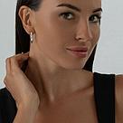 Серьги конго из серебра с алмазной гранью  94140062  коллекц. SKLV, фото 3