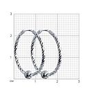 Серьги конго из серебра с алмазной гранью SOKOLOV 94140037 серебро с родием коллекц. SKLV, фото 3