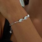 Браслет из серебра с топазами и фианитами SOKOLOV 92050091 серебро с родием, фото 4