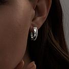 Серьги из серебра с фианитами SOKOLOV 94022368 серебро с родием, с английским замком, фото 3