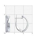 Серьги из серебра с фианитами SOKOLOV 94022368 серебро с родием, с английским замком, фото 5