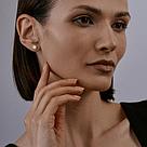 Серьги-пусеты из серебра с фианитами SOKOLOV 94021887 серебро с родием, продевки, фото 3