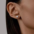 Серьги-пусеты из серебра с фианитами SOKOLOV 94021887 серебро с родием, продевки, фото 4