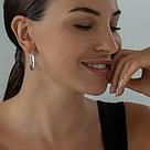 Серьги конго из серебра с алмазной гранью SOKOLOV 94140065 серебро с родием, фото 3