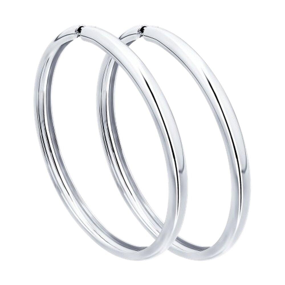 Серьги конго из серебра SOKOLOV 94140011 серебро с родием коллекц. SKLV, фото 1