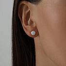 Женские серьги-пусеты из серебра с фианитами SOKOLOV 94020067 серебро с родием,, фото 2