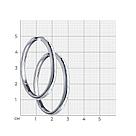 Серьги конго из серебра с алмазной гранью SOKOLOV 94140067 серебро с родием, фото 4