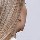 Серьги длинные из серебра с эмалью SOKOLOV 94021855 серебро с родием, коллекц. RUSSE, фото 2